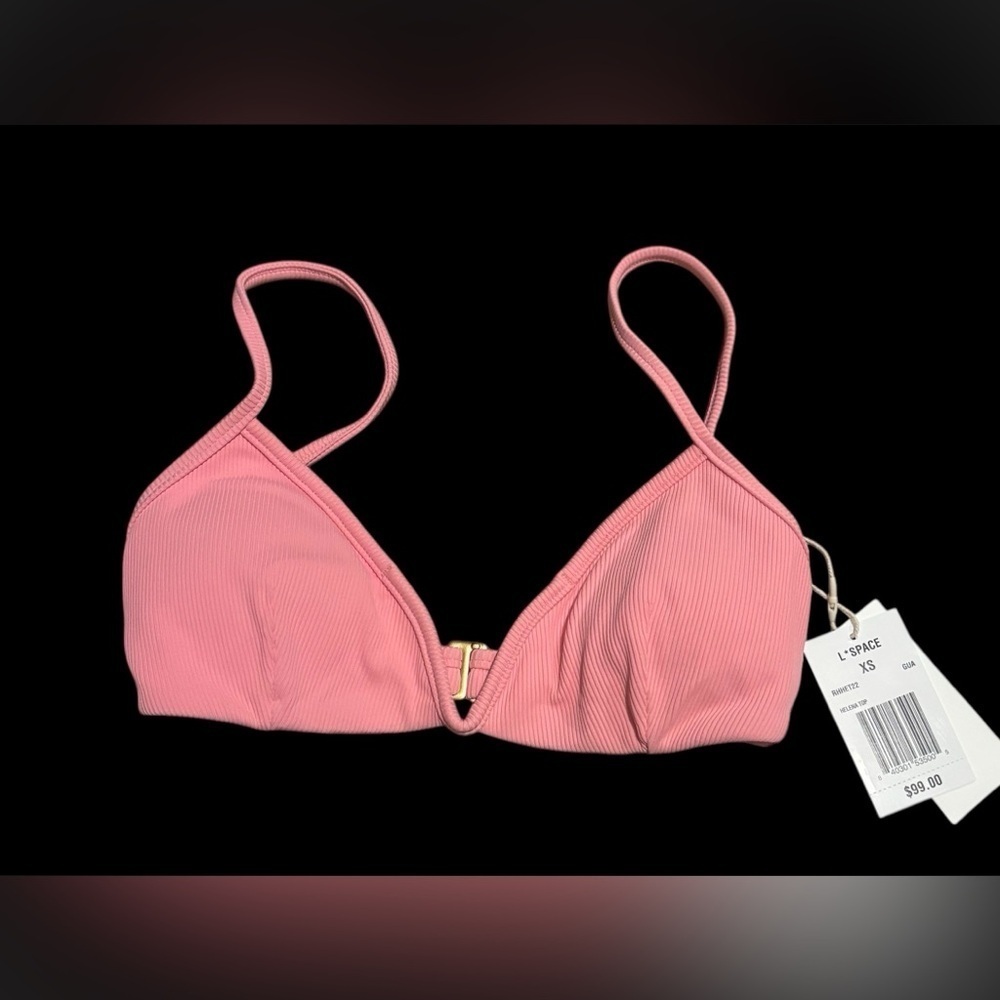 L*Space Helena ribbed Bikini Top NWT